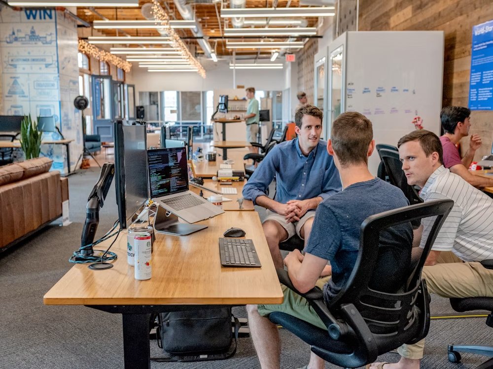 Professional creative team meeting
