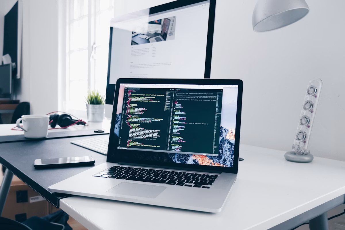Professional web developer working